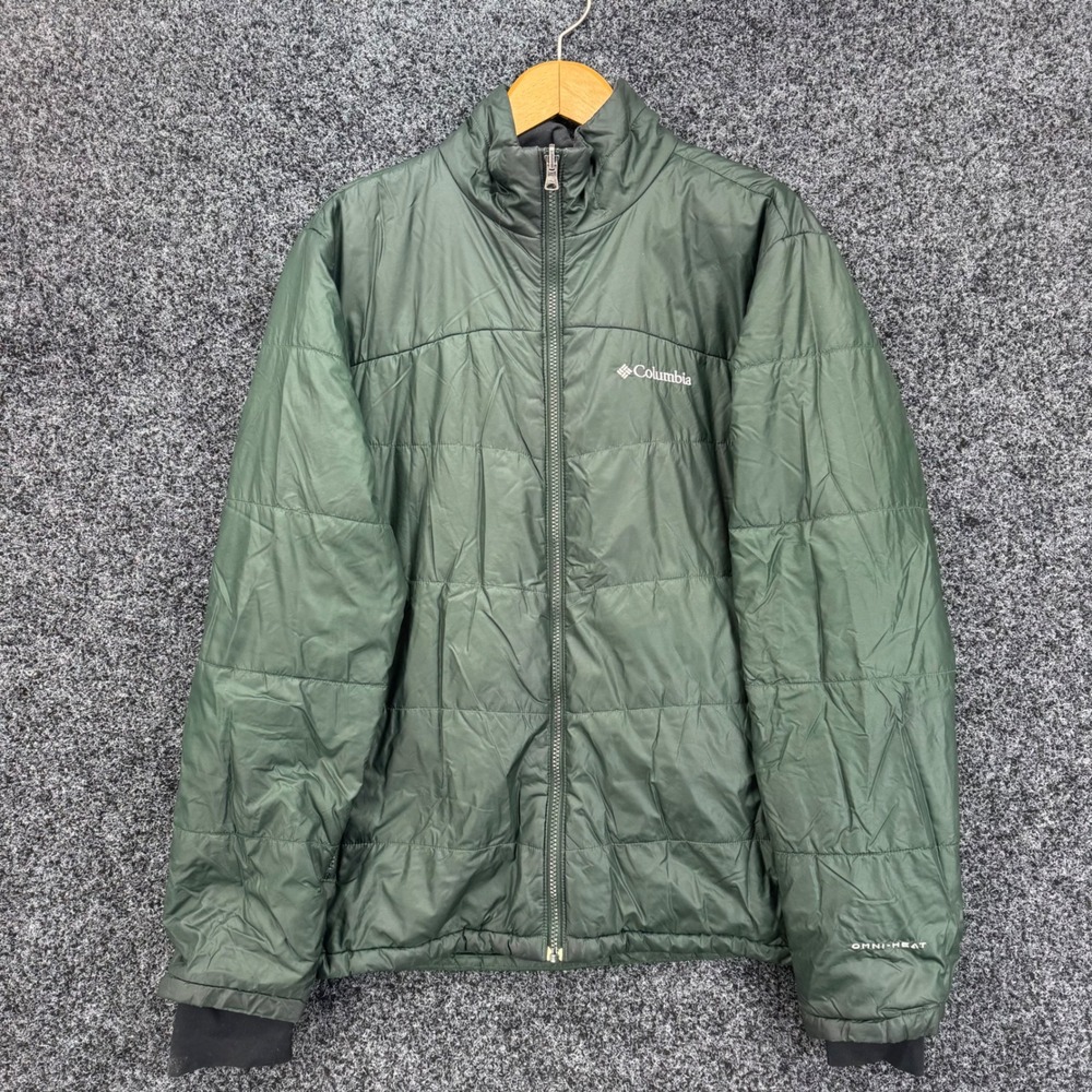 Columbia Mens Green Omni-Heat Interchange Puffer Jacket Large RN 69724